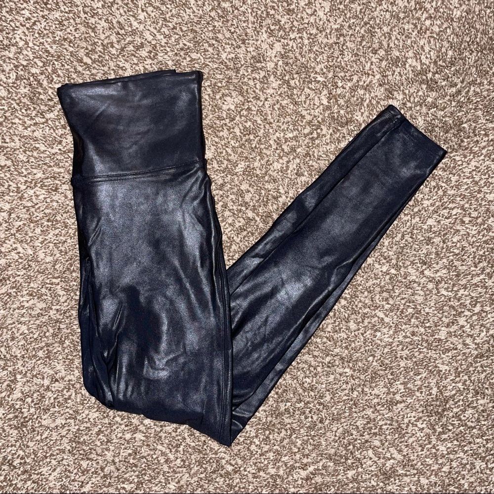 Spanx Black Faux Leather Leggings
